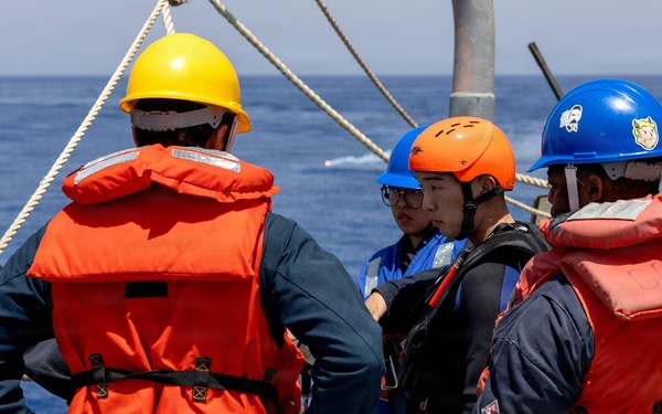 USS Arleigh Burke Conducts Man Overboard Drill in the Mediterranean