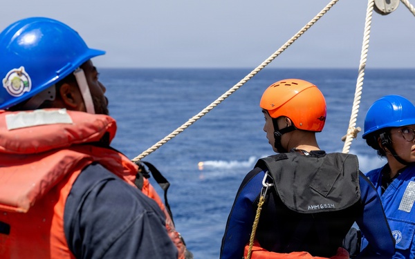 USS Arleigh Burke Conducts Man Overboard Drill in the Mediterranean
