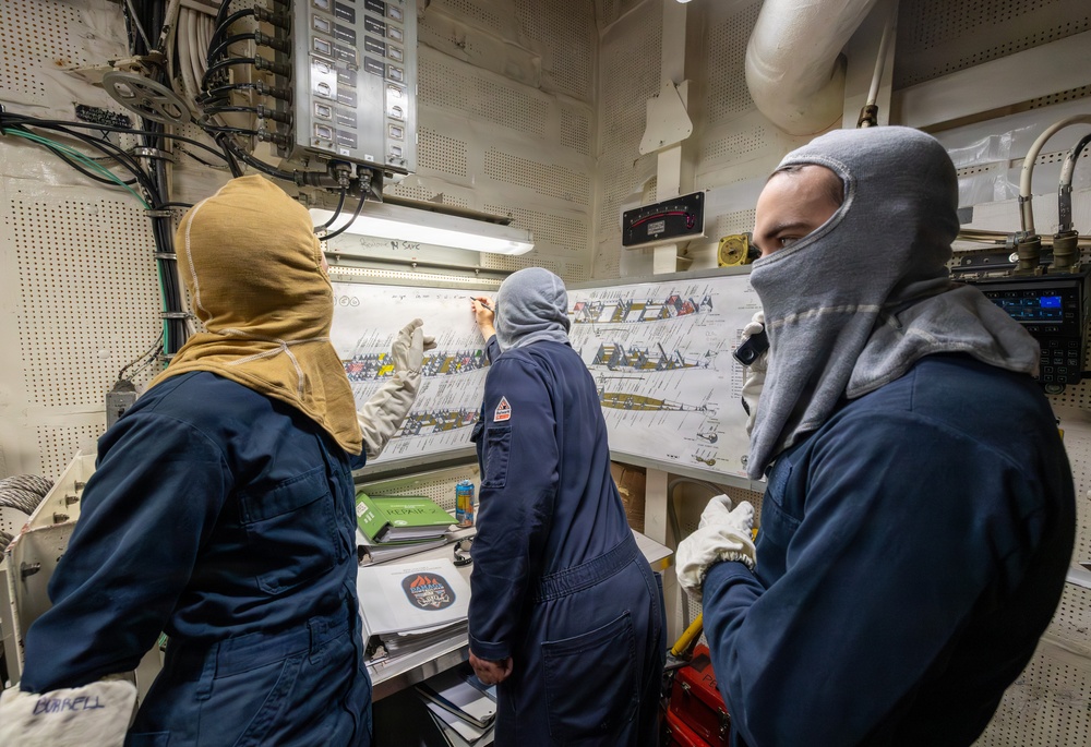 USS Arleigh Burke Conducts General Quarters Drill in the Mediterranean