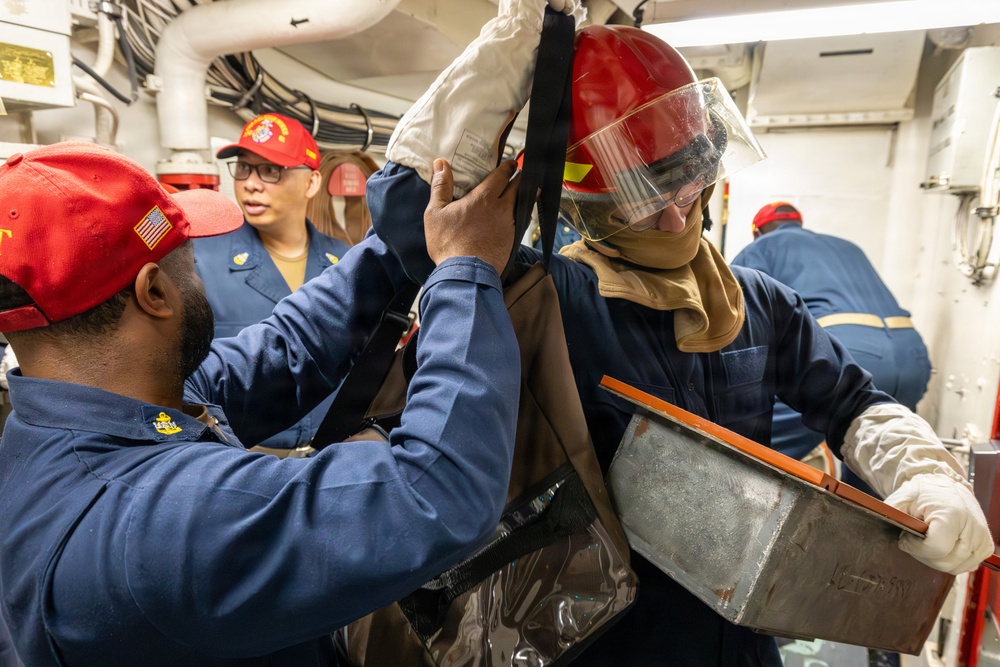 USS Arleigh Burke Conducts General Quarters Drill in the Mediterranean