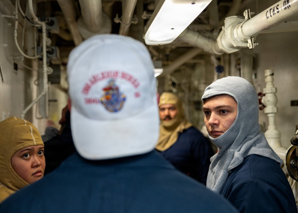 USS Arleigh Burke Conducts General Quarters Drill in the Mediterranean