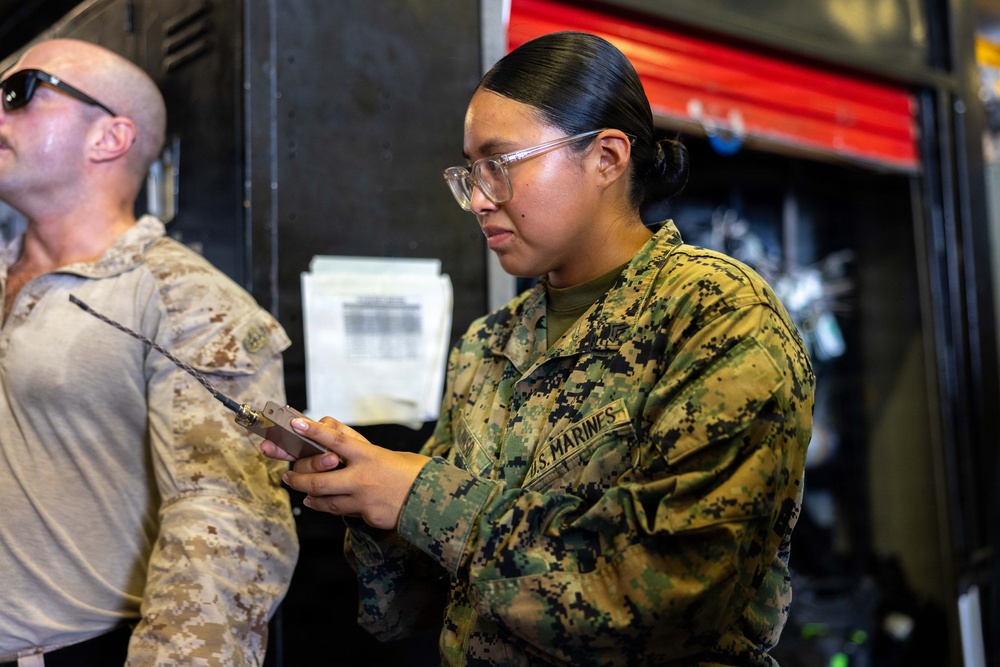 11th MEU Marines Conduct Live-Fire Volumetric Training Aboard USS Boxer