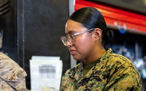 11th MEU Marines Conduct Live-Fire Volumetric Training Aboard USS Boxer
