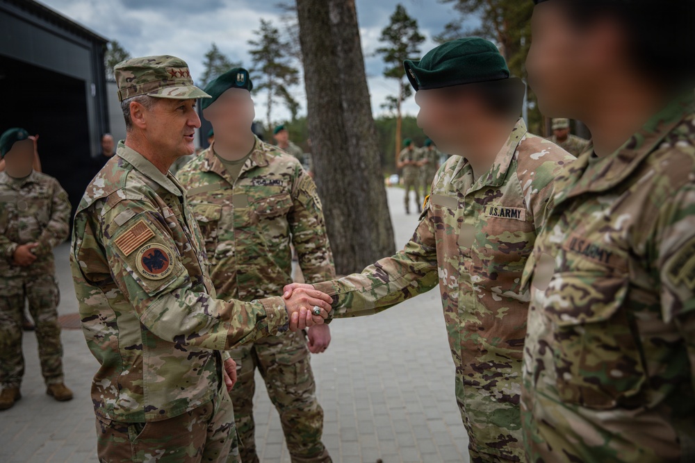 Chief of the National Guard Bureau Visits Service Members in Lithuania