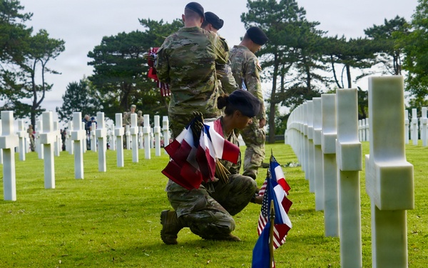United in Remembrance: Flag Placement Marks 82nd Anniversary of D-Day at Normandy