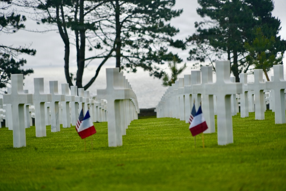 United in Remembrance: Flag Placement Marks 82nd Anniversary of D-Day at Normandy