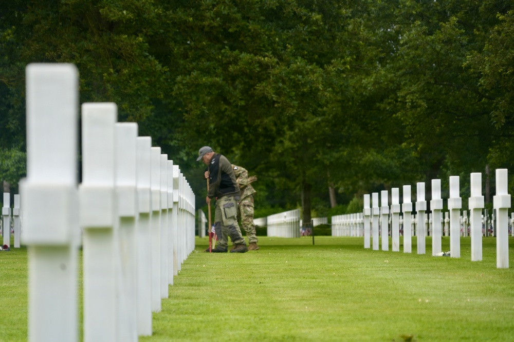 United in Remembrance: Flag Placement Marks 82nd Anniversary of D-Day at Normandy