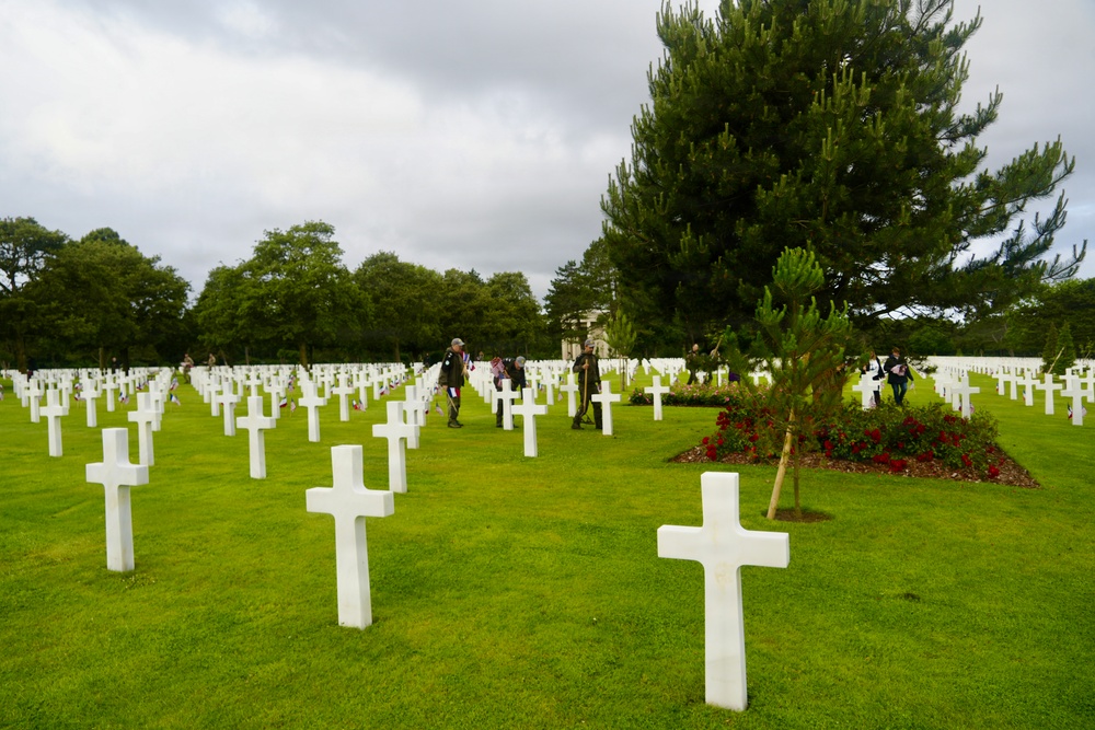 United in Remembrance: Flag Placement Marks 82nd Anniversary of D-Day at Normandy