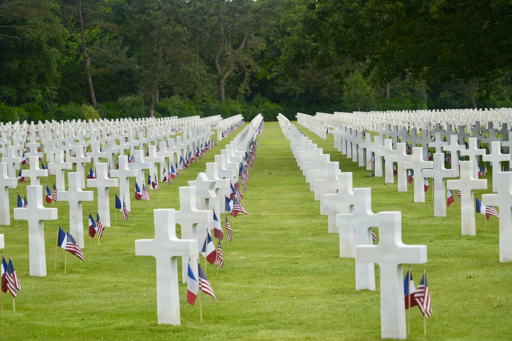 United in Remembrance: Flag Placement Marks 82nd Anniversary of D-Day at Normandy