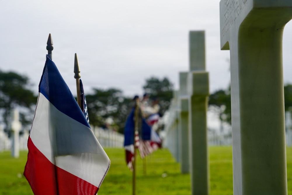 United in Remembrance: Flag Placement Marks 82nd Anniversary of D-Day at Normandy