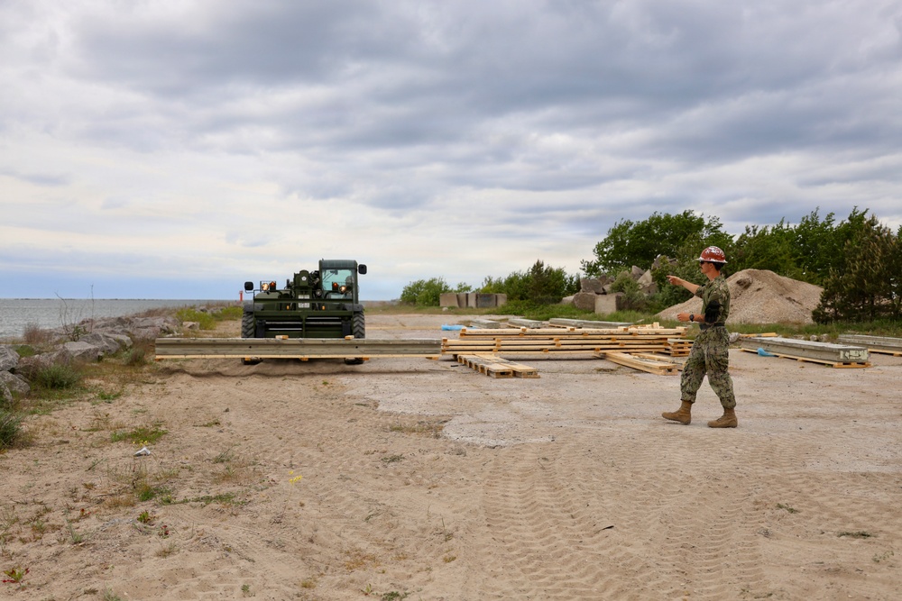 Seabees prepare for Boat Ramp Construction