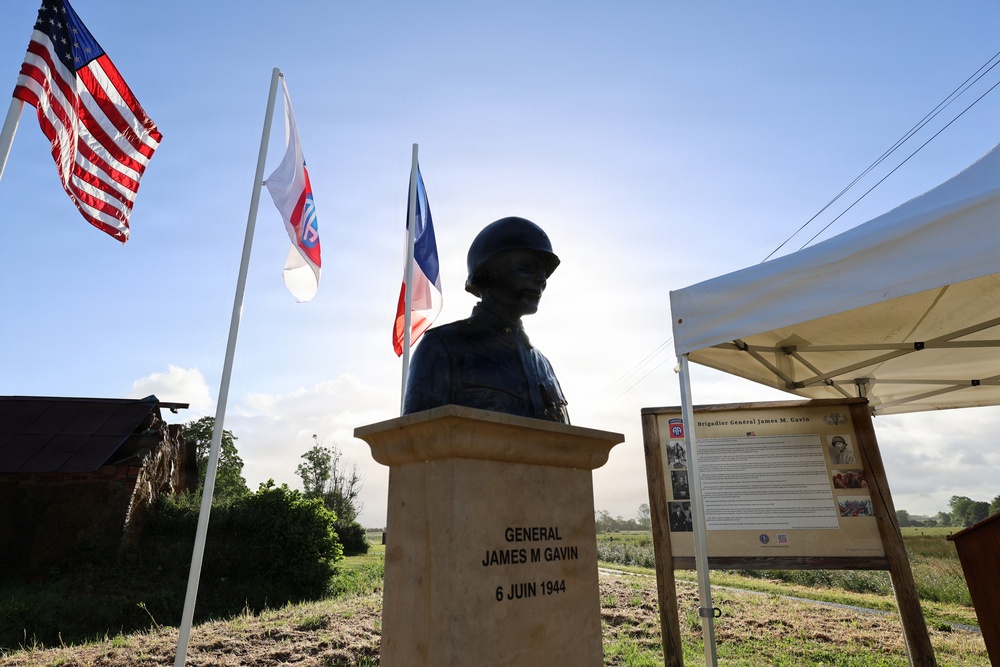 Memorial dedicated to U.S. Army Brig. Gen. James M. Gavin