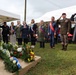 The delegation of U.S. Army, German Armed Forces, French veterans and citizens giving honors