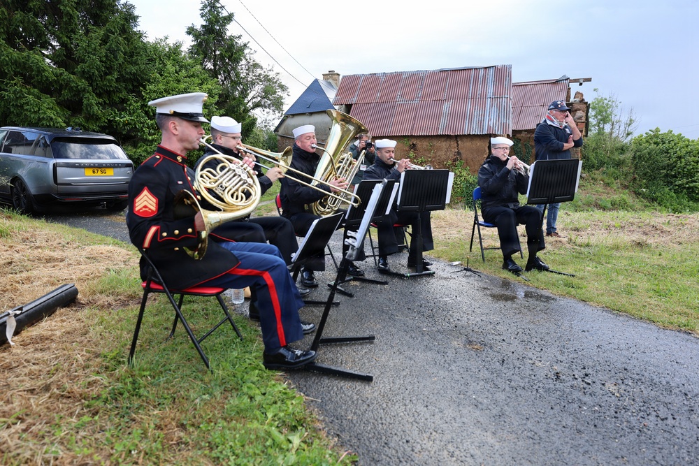Members of the Naval Forces Europe/Africa band performing live music