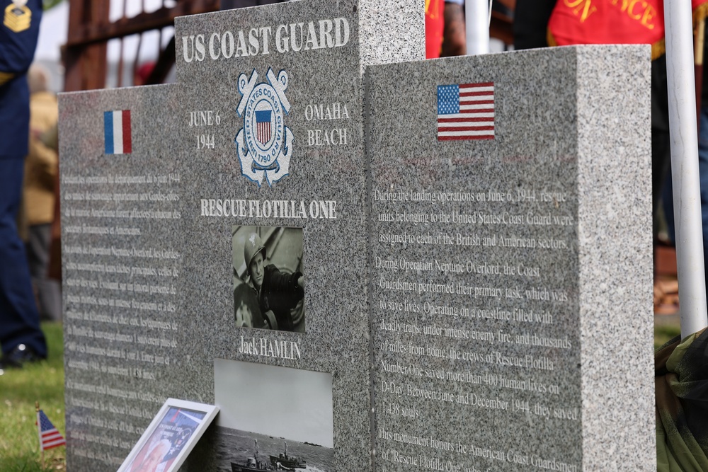 Memorial dedicated to both Jack Hamlin and the crew of the U.S. Coast Guard Flotilla One