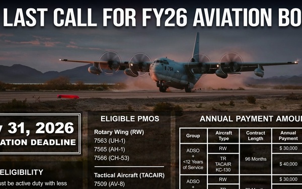 Last Call for FY26 Aviation Bonus