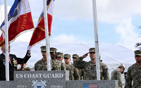 U.S. Color Guard of Naval Forces Europe/Africa honor the memory of Jack Hamlin and Crew of Flotilla One