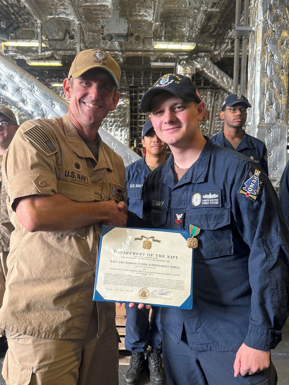 Farewell Ceremony held onboard USS Omaha (LCS 12) [Image 1 of 4]