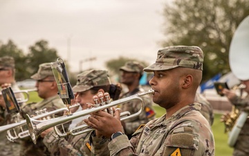 1AD band opens change of command ceremony
