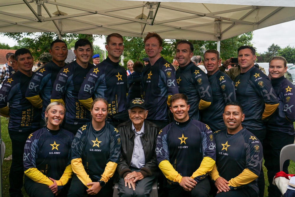 Golden Knights Mark 82nd Anniversary of D-Day at 507th PIR Monument