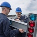 JFK Sailors Assemble Manually Operated Visual Landing Aid System (MOVLAS)