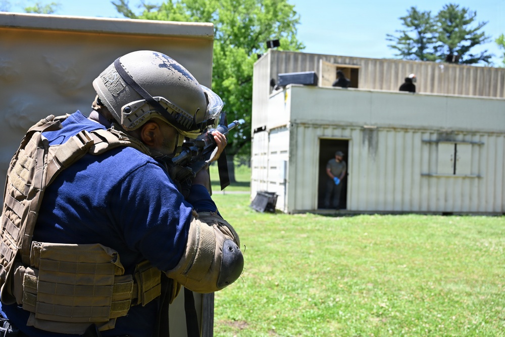 Philadelphia Police Officer Provides Security During Medical Training at JB MDL