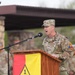 Col. George Morris delivers remarks as he assumes command