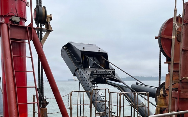 Beyond the desk: A week aboard a USACE dredging vessel to protect an ancient, elusive fish