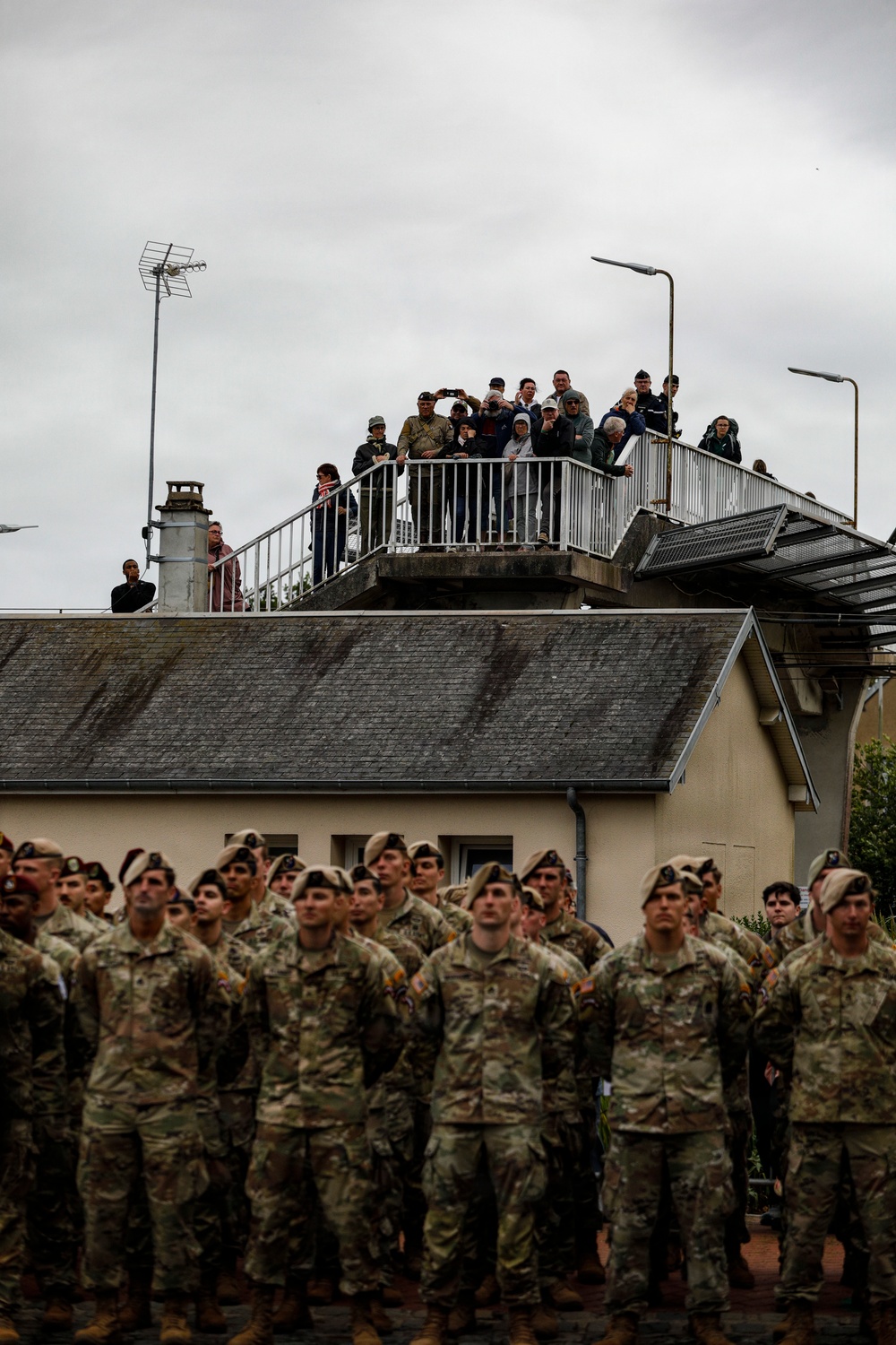Paratroopers, Rangers commemorate Signal Monument, Normandy 82