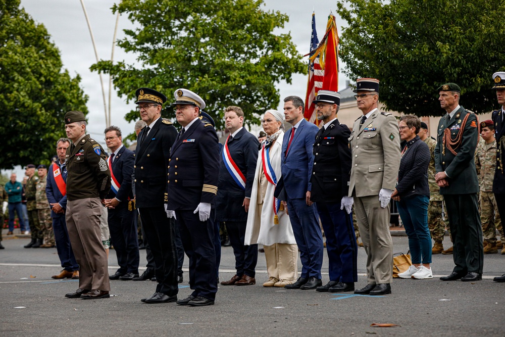 Paratroopers, Rangers commemorate Signal Monument, Normandy 82