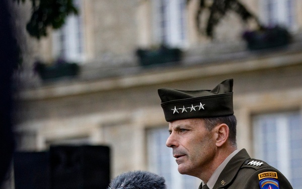 Paratroopers, Rangers commemorate Signal Monument, Normandy 82