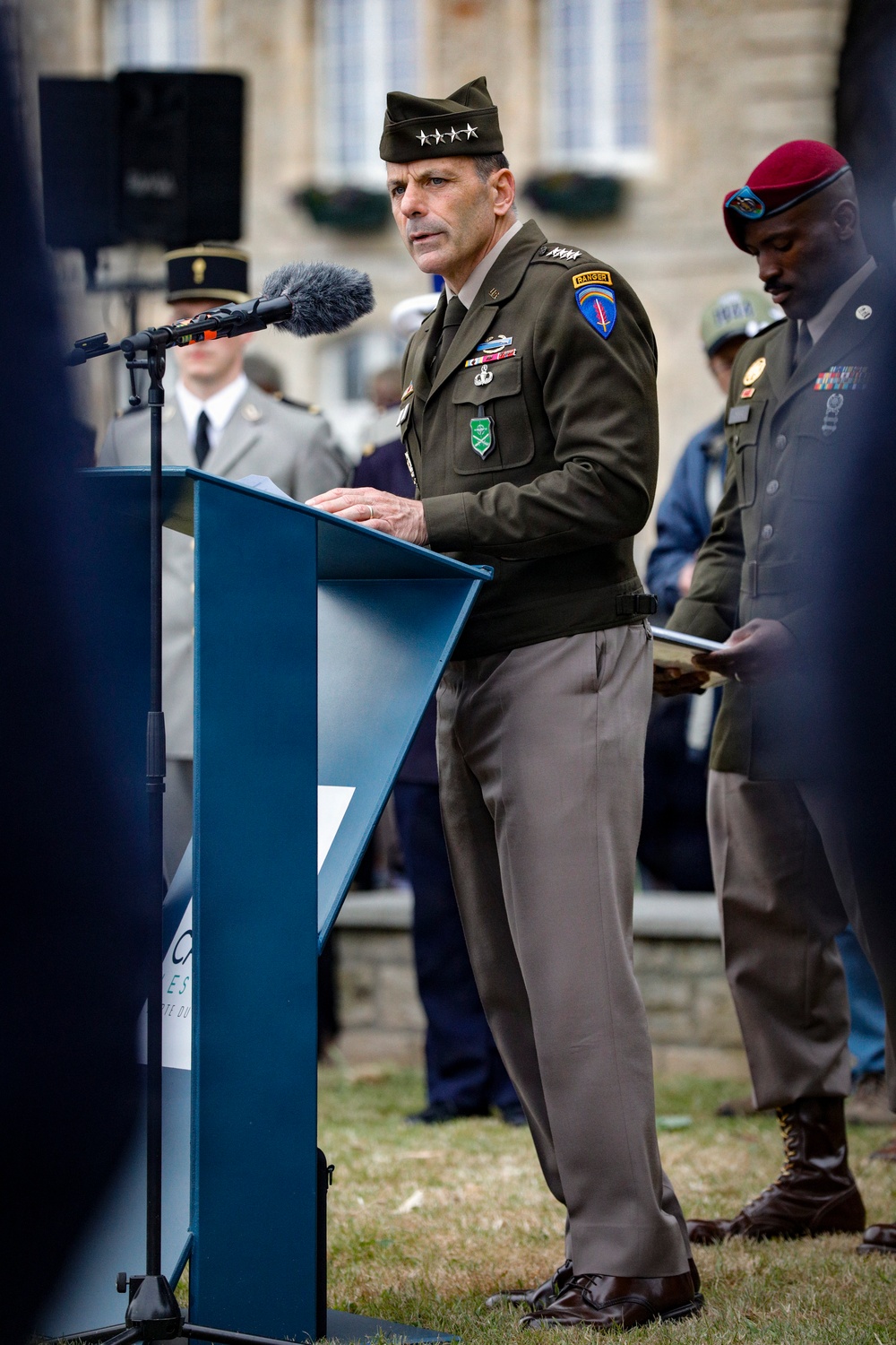 Paratroopers, Rangers commemorate Signal Monument, Normandy 82