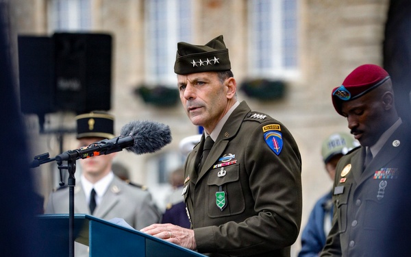 Paratroopers, Rangers commemorate Signal Monument, Normandy 82