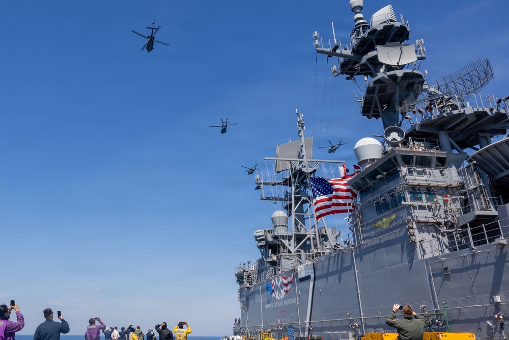 USS Iwo Jima HSC-26 Fly Over