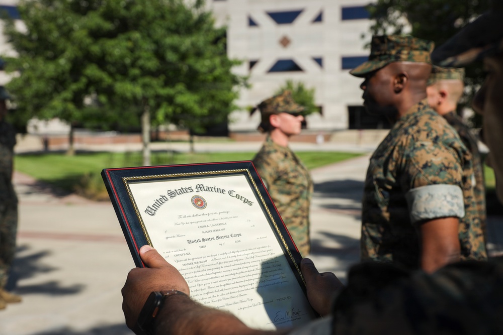 Promotion to Master Sergeant