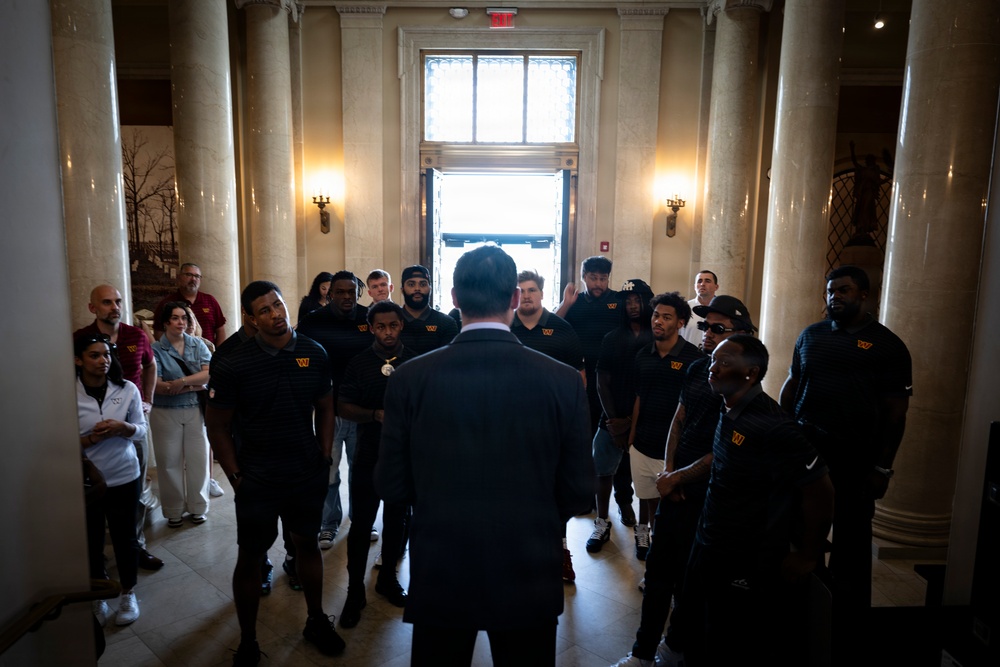 The Washington Commanders' Rookie Class Visits ANC