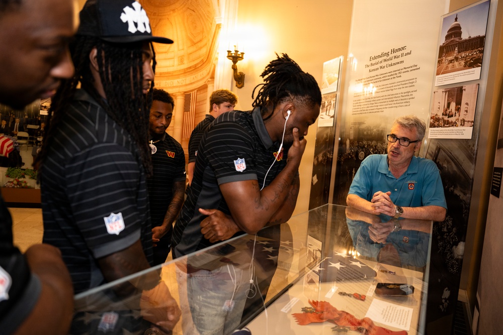 The Washington Commanders' Rookie Class Visits ANC