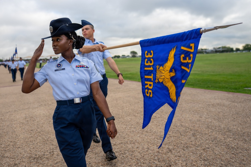 Assistant Secretary of the Air Force Michael Borders Reviews BMT Graduation Parade at JBSA-Lackland