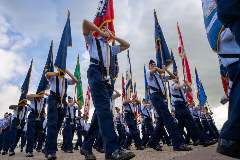 Assistant Secretary of the Air Force Michael Borders Reviews BMT Graduation Parade at JBSA-Lackland