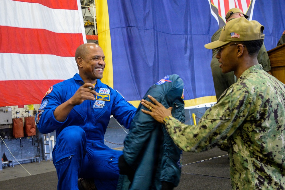 USS Carl Vinson (CVN 70) hosts NASA astronaut Capt. Victor J. Glover