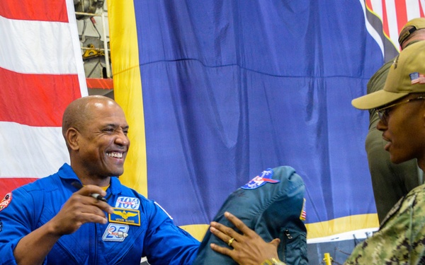 USS Carl Vinson (CVN 70) hosts NASA astronaut Capt. Victor J. Glover