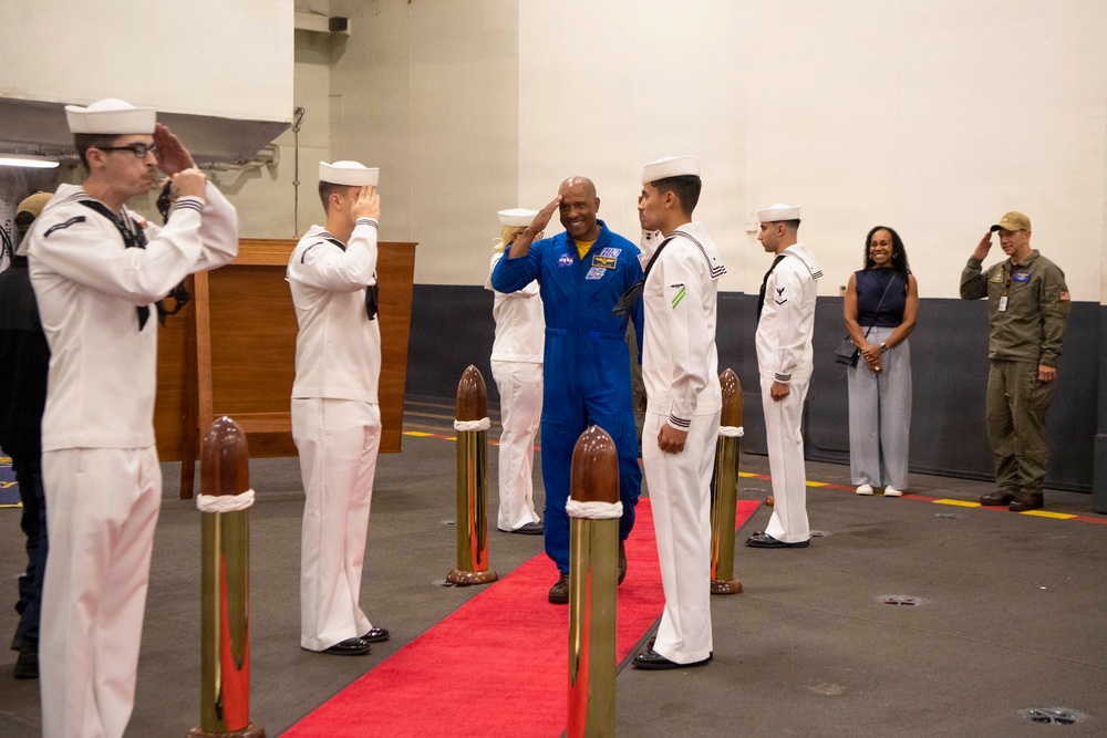 USS Carl Vinson (CVN 70) hosts NASA astronaut Capt. Victor J. Glover