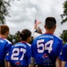 Paratroopers play in Remembrance Bowl, Normandy 82