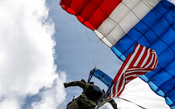 Paratroopers play in Remembrance Bowl, Normandy 82