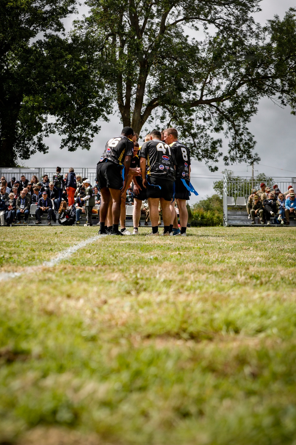 Paratroopers play in Remembrance Bowl, Normandy 82