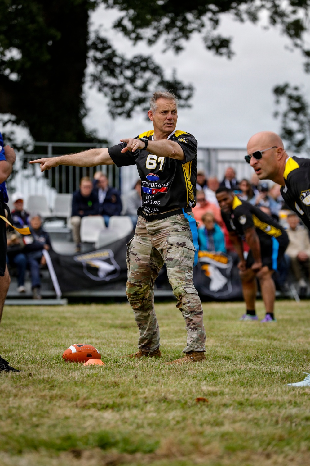 Paratroopers play in Remembrance Bowl, Normandy 82