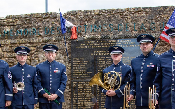 US, Allied and Axis forces, reenactors and civilians commemorate Battle of Graignes at D-Day 82 ceremony