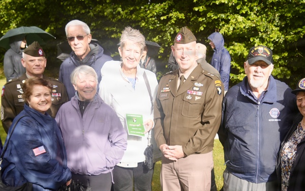 101st Airborne Division Honors Fallen Paratroopers at C-47 Memorial Garden in Picauville