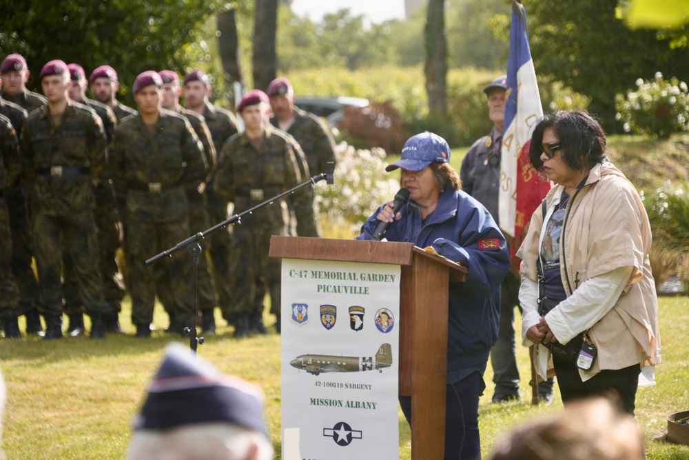 101st Airborne Division Honors Fallen Paratroopers at C-47 Memorial Garden in Picauville