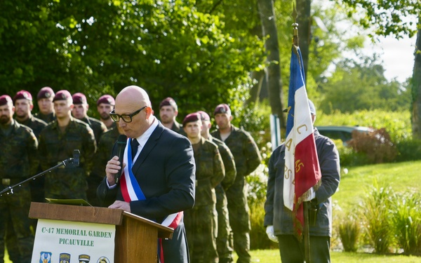 101st Airborne Division Honors Fallen Paratroopers at C-47 Memorial Garden in Picauville